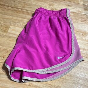 Nike Pink Athletic Shorts with Reflective Trim
